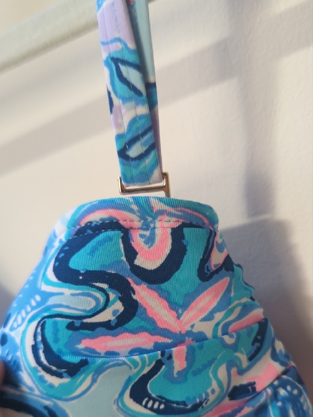 Lilly Pulitzer Blue One-Piece Swimsuit with Pink & Navy Sea Life Print - Picture 3 of 5